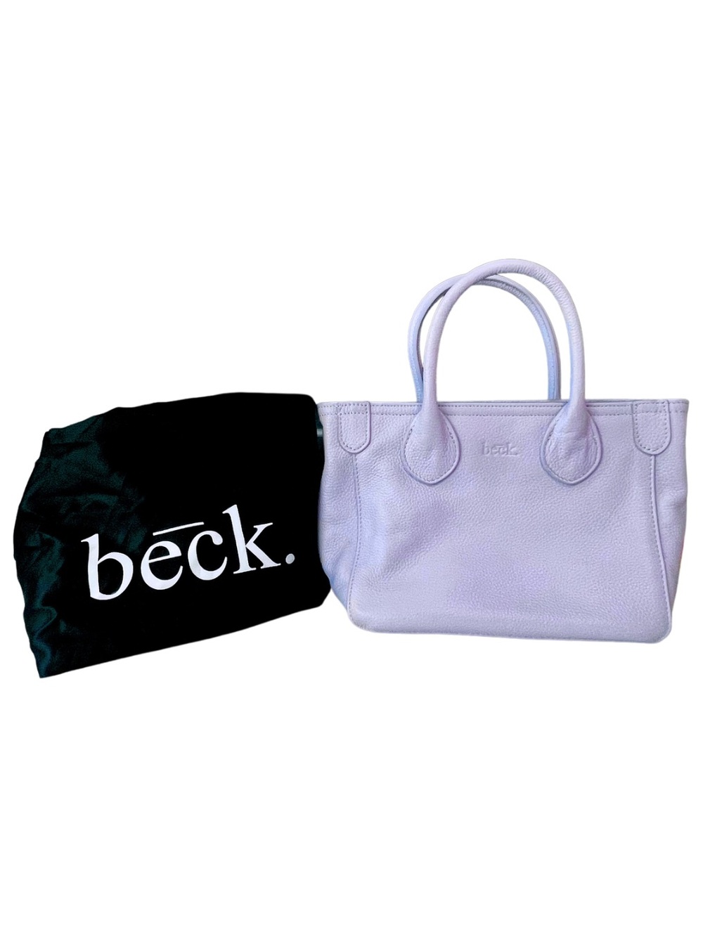 Beckini Beck Lilac Pebbled Leather Crossbody Bag